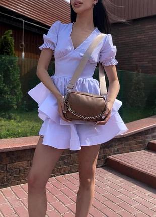 Сумка кросс-боди с натуральной кожи (несколько расцветок) капучино