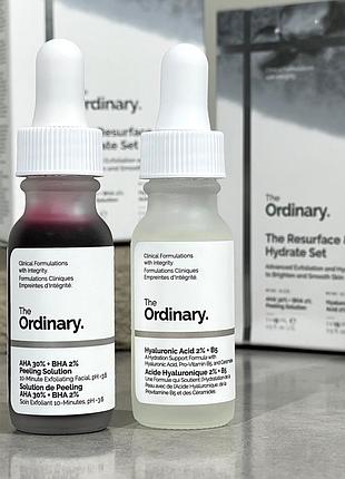 Лімітований набір бестселерів для догляду за обличчям the ordinary resurface & hydrate set ​​​​​​​2x15 ml
