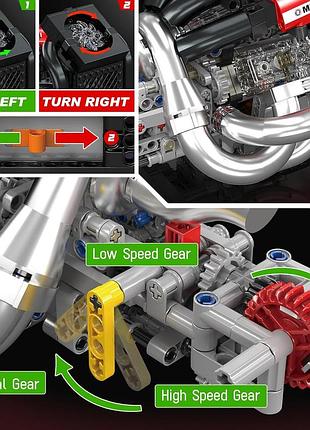 Конструктор двигун str13 formula one v6 engine mould king моторозований дитячий мотор, 980 деталей 2