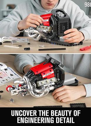 Конструктор двигун str13 formula one v6 engine mould king моторозований дитячий мотор, 980 деталей 7