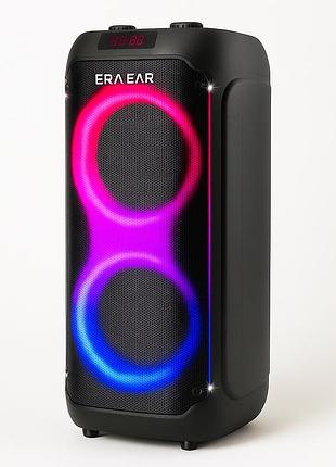 Акустическая переносная колонка era ear 80вт 2x8 e-881/9651 tws/fm/usb/tf/bt/rec/led/1mic/дк