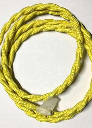 Amp кабель текстильный витой 2x0.75 yellow