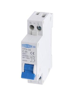 Автоматичний вимикач змінного струму tomzn tpn-32-c25 (1p+n) 25a, 230v