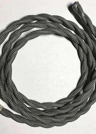 Amp кабель текстильный витой 2x0.75 gray