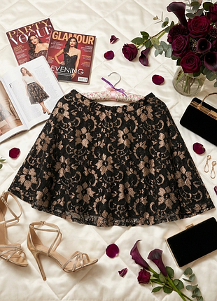 Юбка asos с цветочным кружевом