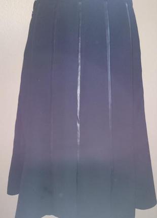 Спідниця з шкіряними вставками