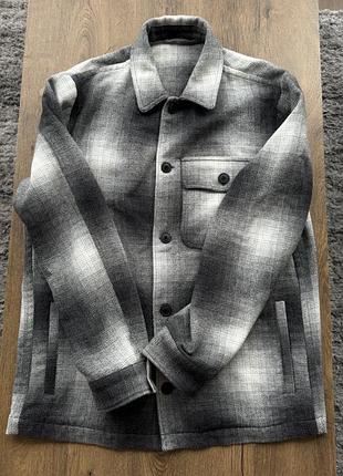 Куртка-сорочка zara overshirt чоловіча l у клітинку зара