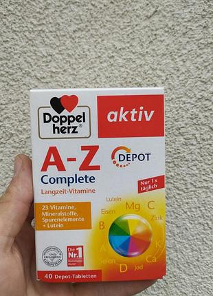 Вітаміни doppelherz aktiv a-z depot complete 40 таб — комплекс від a до z, енергія та імунітет
