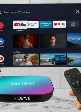 Смарт приставка тv hk1 box x3, многофункциональная android-приставка 4гб/128 гб