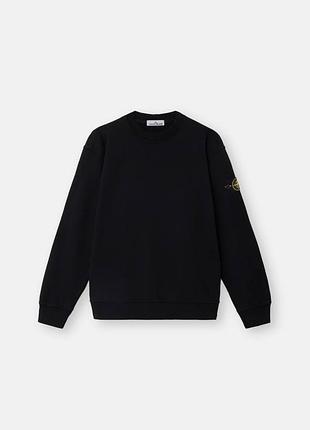 Базовый черный свитшот stone island в премиум качества 😍