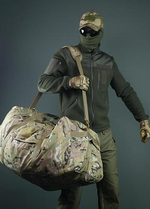 Тактическая сумка kiborg military bag 130л (мультикам, пиксель, хаки, койот) – военный баул из ткани oxford мультикам