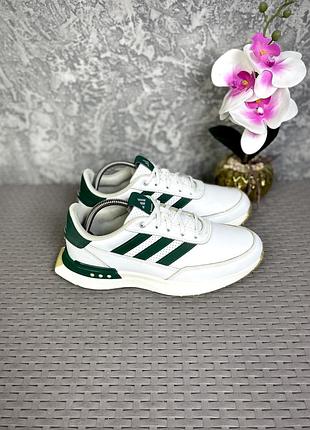 Adidas spikeless leather кроссовки 41 размер спортивные кожаные