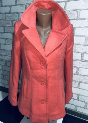 Демисезонное коралловое новое женское брендовое пальто george3 фото