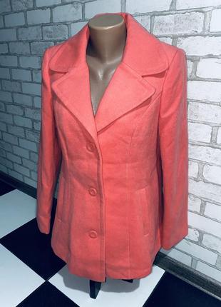 Демисезонное коралловое новое женское брендовое пальто george4 фото