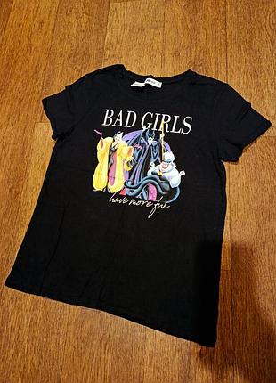 Футболка, с принтом bad girls, disney