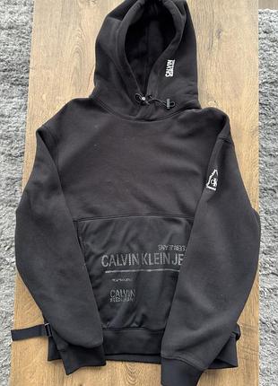 Худі calvin klein jeans чоловіче чорне оригінал м
