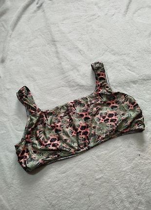 Верхняя купальника женский boohoo с тропическим принтом