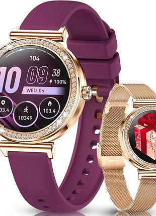 Смарт часы женские 1.27" smart watch с звонками и сообщениями для iphone и андроид, фитнес трекер со спорт режимами