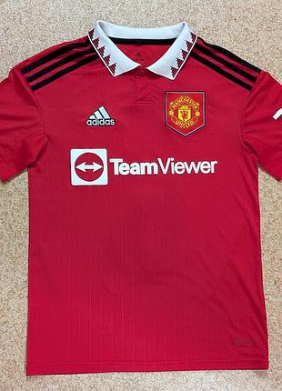 Детская футбольная футболка adidas manchester united 2022/23
