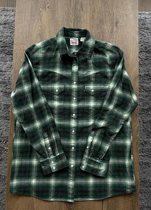 Levi’s сорочка чоловіча s зелена в клітинку оригінал