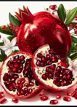 Набір для вишивання за нанесеною на канву схемою "pomegranate". aida 11ct printed , 30*30 см