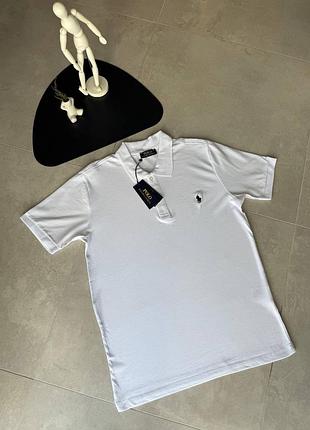 Поло polo ralph lauren white біле чоловіче