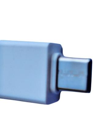 Перехідник з micro usb type c для захищених телефонів 8 mm білий