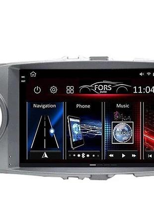 Fors.auto штатна магнітола fors.auto fs 4 pro для toyota yaris/vitz (4+64gb, 9") 2010-2014