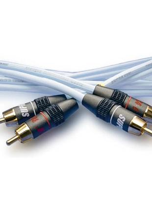 Аудиокабель supra dual 2rca-2rca audio 2m