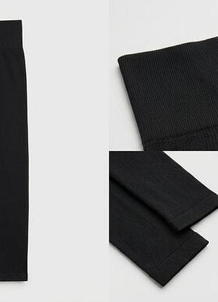 Базові чорні легінси в рубчик boohoo, розмір m/l