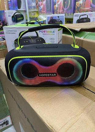 Оригинальная мощная портативная колонка 40w hopestar party 150 с rgb подсветкой bluetooth 5.3 беспроводная акустика