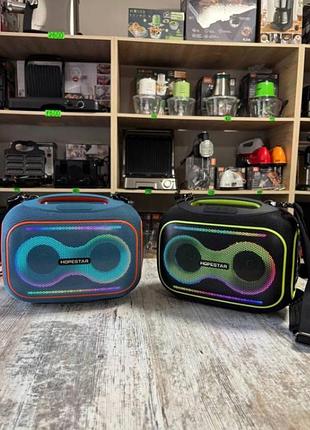 Акустична система hopestar party box 140 80w з rgb та караоке bluetooth велика бездротова з підсвіткою портативні колонки