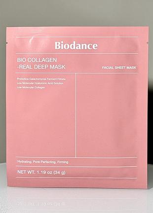 Гидрогелевая маска с коллагеном biodance bio-collagen real deep mask (34 g)