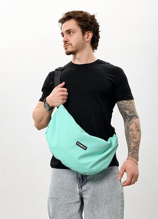 Мужская сумка sambag hobo bag-glove мятная