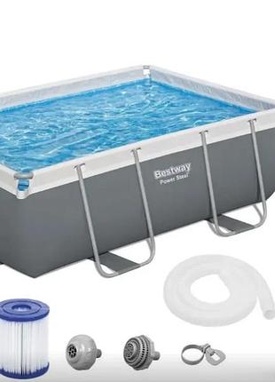 Басейн bestway 56629 каркасний 282 х 196 х 84 см, фільтр - насос 1249