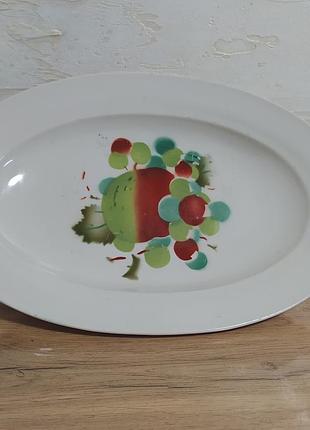 Блюдо, аэрография,барановка ,50-е
