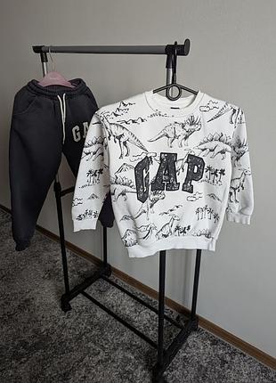 Костюм комплект свитшот джоггеры 7-8 утепленный gap