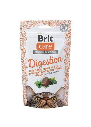 Лакомство для кошек brit care digestion тунец фенхель ламинария 50г для пищеварения функциональный перекус