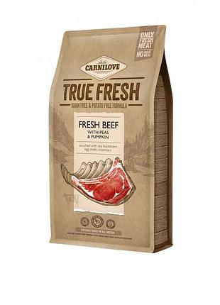 Корм сухой carnilove true fresh beef for adult dogs для взрослых собак всех пород с говядиной 4 кг
