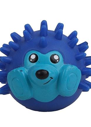 Игрушка eastland для собак ежик с пищалкой виниловый голубой 8х7х7,5 см