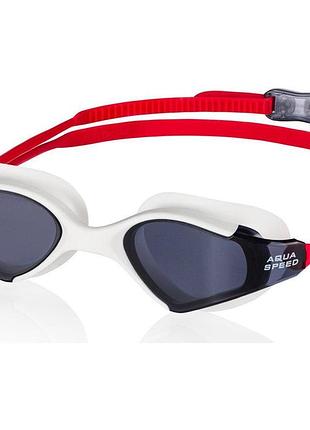 Окуляри для плавання aqua speed blade 6136 білий, червоний уні osfm 059-53