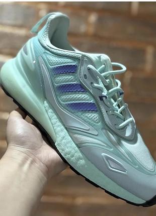Кросівки adidas zx 2k boost 2.0 у забарвленні "halo mint" (модель gz7826).