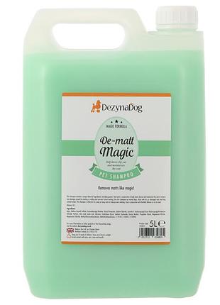 Шампунь dezynadog de-matt magic для сухої пошкодженої шерсті від ковтунів та спутаного волосся додаткове зволоження для довг