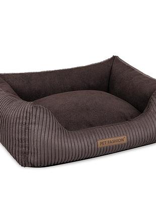 Лежак pet fashion devid для собак шоколадный 62*50*19