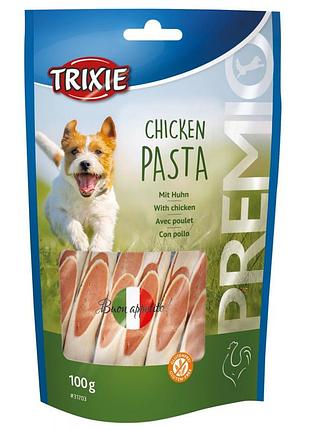 Лакомство для собак trixie snack pasta без глютена с курицей и печенью для дрессировки, набор 100 г