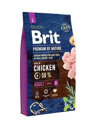 Корм сухой brit premium dog adult s для взрослых собак мелких пород весом 1-10 кг с курицей 8 кг