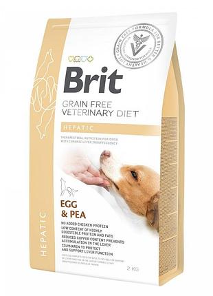 Корм сухой brit grain free vetdiet dog hepatic для собак с болезнью печени с яйцом горохом бататом и гречкой 2 кг
