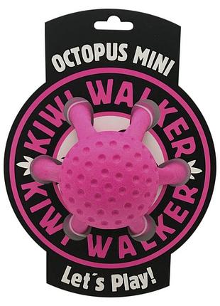 Игрушка kiwi walker для собак осьминог розовый 12 см
