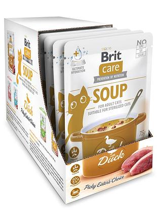 Набір корм вологий brit care soup duck д/котів суп качка 75 г 15 шт