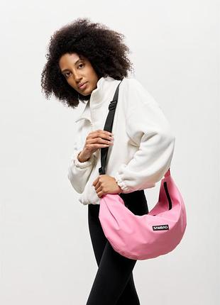 Женская сумка sambag hobo bag-glove розовая